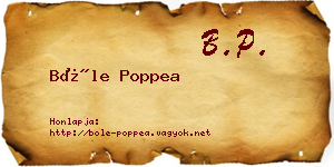 Bőle Poppea névjegykártya